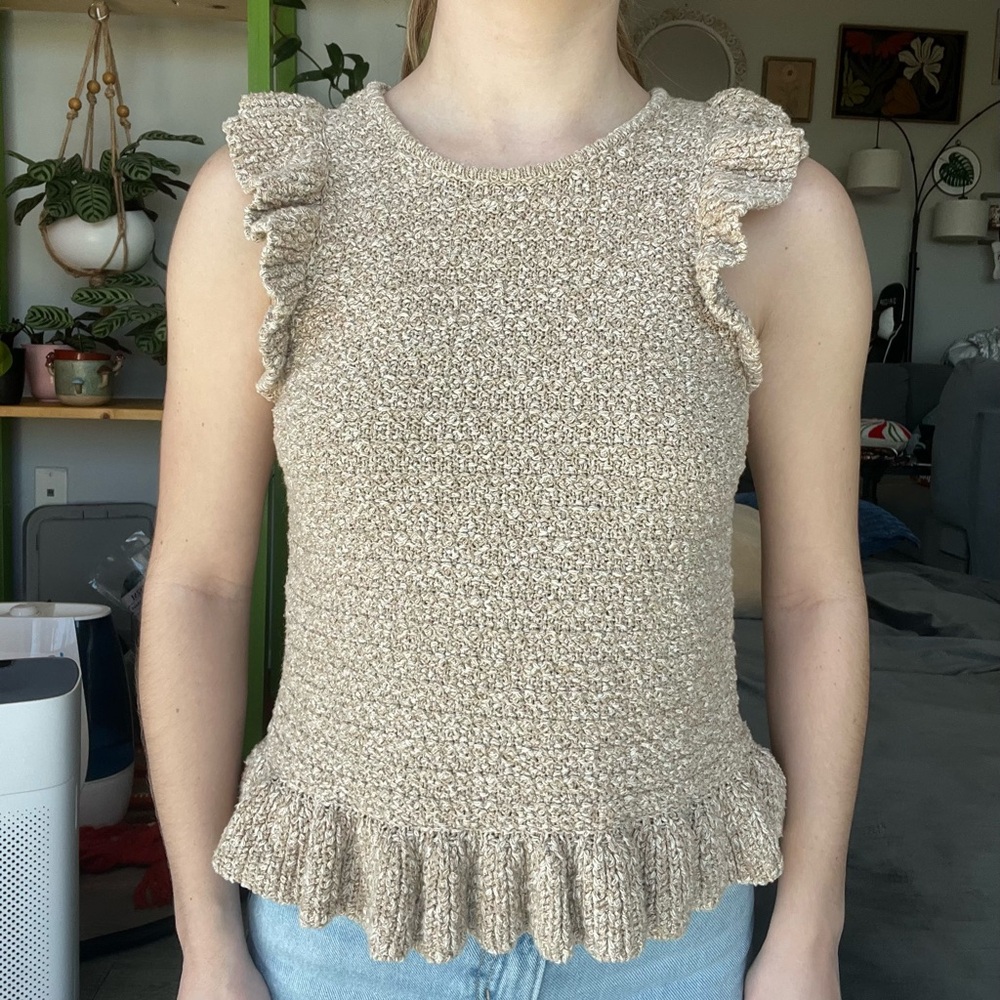 Madewell Knit Ruffle Tank Top